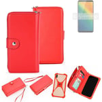 2in1 cover wallet + bumper for Lenovo K9 Note Phone protective Case red