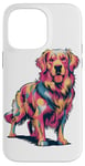 iPhone 14 Pro Max Cute Colorful Golden Retriever Dog Art for Pet Lovers Case