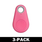 GPS Mini Tracker för Hund / Katt / Nycklar Rosa 3-Pack