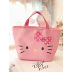 31cm Sanrios Kawaii Cartoon Mymelody Kuromi Cinnamoroll Student Office Worker Handbag Insulated Lunch Box Bag Pu Lunch Bag HelloKitty2