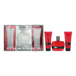 Mustang Red 3 Piece Gift Set: Eau de Toilette 100ml - Aftershave Balm 100ml - Hair  Body Wash 100ml