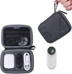 Sac de voyage portable pour Insta360 GO 2 - Mini étui de transport - Étanche - Coque rigide - Boîte de protection pour appareils photo Insta360 GO2, Noir , Moderne.[G1109]