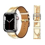 KIMAIXA Compatible pour Apple Watch Band 45 mm 41 mm 44 mm 42 mm 40 mm 38 mm Bracelet en cuir Femme Homme Bracelet tour unique pour iwatch série 7 6 se 5 4 3 2 1, 38/40/41 mm, Pas de pierre précieuse