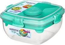 Sistema Salad To Go madkasse, 1,1L, teal