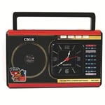 Cmik mk-928retro herätysradio bluetooth kaiutin tuki aux usb/tf led lamppu am/fm/sw kolmikaistainen kannettava kotiradio