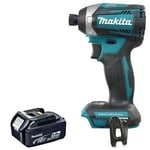 Makita DTD154Z 18V LXT Brushless Impact Driver With 1 x 5.0Ah BL1850 Battery