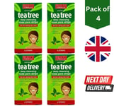 4x Tea Tree Nose Pore Strips 6s Beauty Formulas Deep Clean & Blackhead Removal