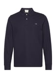 Reg Shield Ls Pique Rugger Tops Polos Long-sleeved Navy GANT