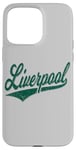 Coque pour iPhone 15 Pro Max Liverpool England Varsity SCRIPT Maillot de sport classique