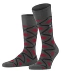 Burlington Tartan M SO coton motif fantaisie 1 paire, Chaussettes Homme, Gris (Carbon Melange 3975), 40-46