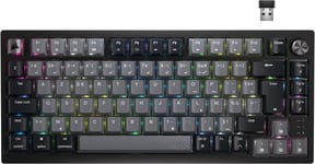 K65 Plus Wireless 75% Rgb Clavier Mécanique De Jeu Remplaçable À Chaud-Commutateurs Linéaires Mlx Red Pré-Lubrifiés-Capuchons De Touches Pbt-Azerty Fr-Noir