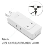 Prises électriques américaines 4 en 1,adaptateur de prise à rotation,convertisseur de puissance d'extension,adaptateur de voyage,prises secteur,États-Unis,Canada,Japon,États-Unis - Type white-5pcs