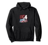 Fire Truck 4 Year Old Firefighter Four 4th Birthday Boy Pullover Hoodie