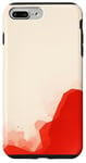 Coque pour iPhone 7 Plus/8 Plus Esthétique abstraite rouge minimaliste