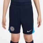 Chelsea Treningsshorts Dri-FIT Strike - Navy/Blå/Oransje Barn - Nike, størrelse XS: 122-128 cm