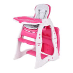 Convertible Baby High Chair with 5 Point Harness and Adjustable Feeding Tray