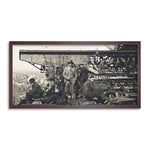 Photo View Top Sydney Harbour Bridge 1930 Australia Framed Wall Art Print Long 25X12 Inch