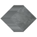 Swanew - Autocollant de Carrelage de Salle de Bain étanche pour Mur Amovible pvc Autocollant de Sol en Marbre Gris Auto-adhésif,22pcs ,2m²