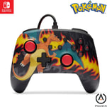 Manette Filaire Améliorée Pour Nintendo Switch, Modèle Switch Oled Et Switch Lite, Accessoire De Jeu, Manette De Jeu, Manette Filaire, Sous Licence Officielle -Pokemon; Charizard Firestorm