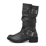 Rocket Dog Women's Trumble Biker Boots, Black (Black Galaxy), 5 UK 38 EU