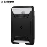 For Apple iPhone 12/13/14/15 Series Spigen MagSafe Card Holder Rugged Armor Blac