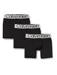 Calvin Klein Men's Boxer Brief 3pk 000nb3075a Boxer Briefs, Black (Black, Black, Black), XS