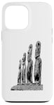 Coque pour iPhone 13 Pro Max Statue de Moai de l'île de Pâques Monolithe Mystery