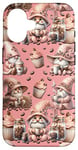 Coque pour iPhone 16 Cute Pink Coffee Accessories For Gnome Lovers And Coffee Mom