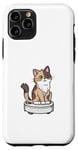 Coque pour iPhone 11 Pro Playful House Cleaner Kitten Lover Robot Aspirateur Chat