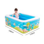 SZYM Rectangulaire Piscine Gonflable Enfant pour avec pataugeoire Gonflable Pliante carrée épaisse, adaptée aux Enfants et aux Adultes à l'intérieur et à l'extérieur