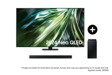 Samsung 65" QN90D Neo QLED 4K Smart TV (2024) and C430 C-Series Soundbar with Subwoofer Phantom Black