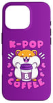 Coque pour iPhone 16 Pro Hamster, K-Pop et café, musique coréenne, mignon et enjoué