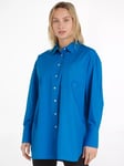 Tommy Hilfiger Relaxed Organic Shirt, Cerulean Aqua