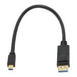 Mini DP - DisplayPort 8K -kaapeli 8K 60 HZ 4K 144 HZ 2K 165 Hz 32,4 Gbps kaksisuuntainen lähetys 30 cm Mini DP - DP -kaapeli