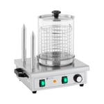 Royal Catering pølsevarmer - 550 W 2 oppvarmede spyd