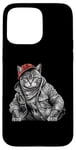 Coque pour iPhone 15 Pro Max American Shorthair Cat Thug Cat Gangster Cat Gangster Life