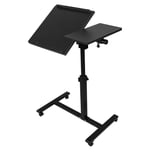 Table ordinateur portable hauteur réglable support laptop netbook avec 4 roulettes 61*44*65/95CM, BUREAU - REHAUSSE BUREAU