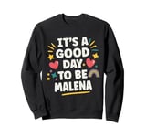 MALENA Personalized Retro Girls Custom MALENA Name Sweatshirt