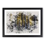 Big Box Art Sunlight Forest Vol.4 Watercolour Framed Wall Art Picture Print Ready to Hang, Black A2 (62 x 45 cm)