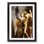 Big Box Art Gustave Moreau Oedipus and The Sphynx Framed Wall Art Picture Print Ready to Hang, Oak A2 (62 x 45 cm)