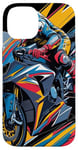 Coque pour iPhone 14 Moto Rider Vintage Moto Grand Prix Light Knight