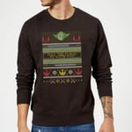 Star Wars May The force Be with You Pattern Christmas Jumper - Black - M