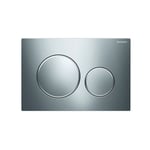 Geberit - Plaque de commande deux-quantités couleur chrome avec anneaux design chrome poli Sigma20