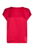 Viellette S/S Satin Top - Noos Tops T-shirts & Tops Short-sleeved Red Vila