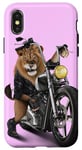 Coque pour iPhone X/XS Lion Riding Classic Chopper Moto