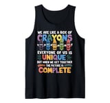 Back To School Funny Teacher We Are Like a Box of Crayons Tank Top