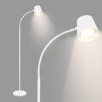 BRILONER - Lampadaire LED sans fil avec touche, intensité variable, batterie et source interchangeables, lampadaire sur batterie, lampe de lecture, lampe de salon, plafonnier, lampadaire, 126,5 cm