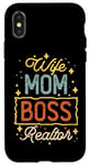 Coque pour iPhone X/XS Wife Mom Boss Realtor Courtier hypothécaire Agent immobilier