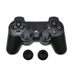 Le Noir - Coque En Silicone Pour Manette De Jeu Playstation 3, Accessoires De Jeu, Avec 2 Capuchons De Poignée