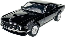 Welly 1:24 1969 Ford Mustang Boss 429 - Black Diecast Model Car - New in Stock